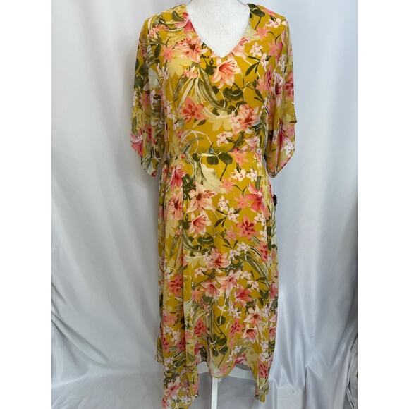 NEW YELLOW FLORAL DRESS - Picture 2 of 13